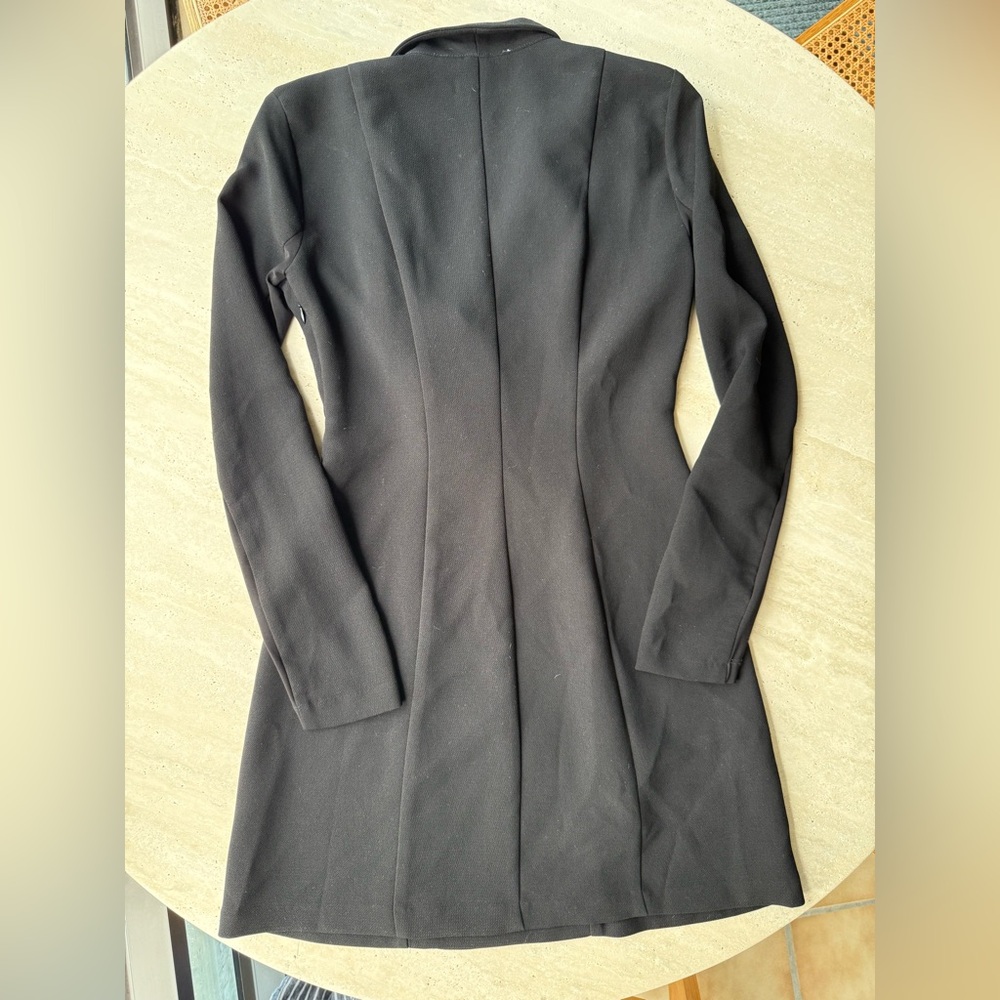 BCBGeneration Black Long Sleeve Tuxedo Dress - Picture 2 of 4